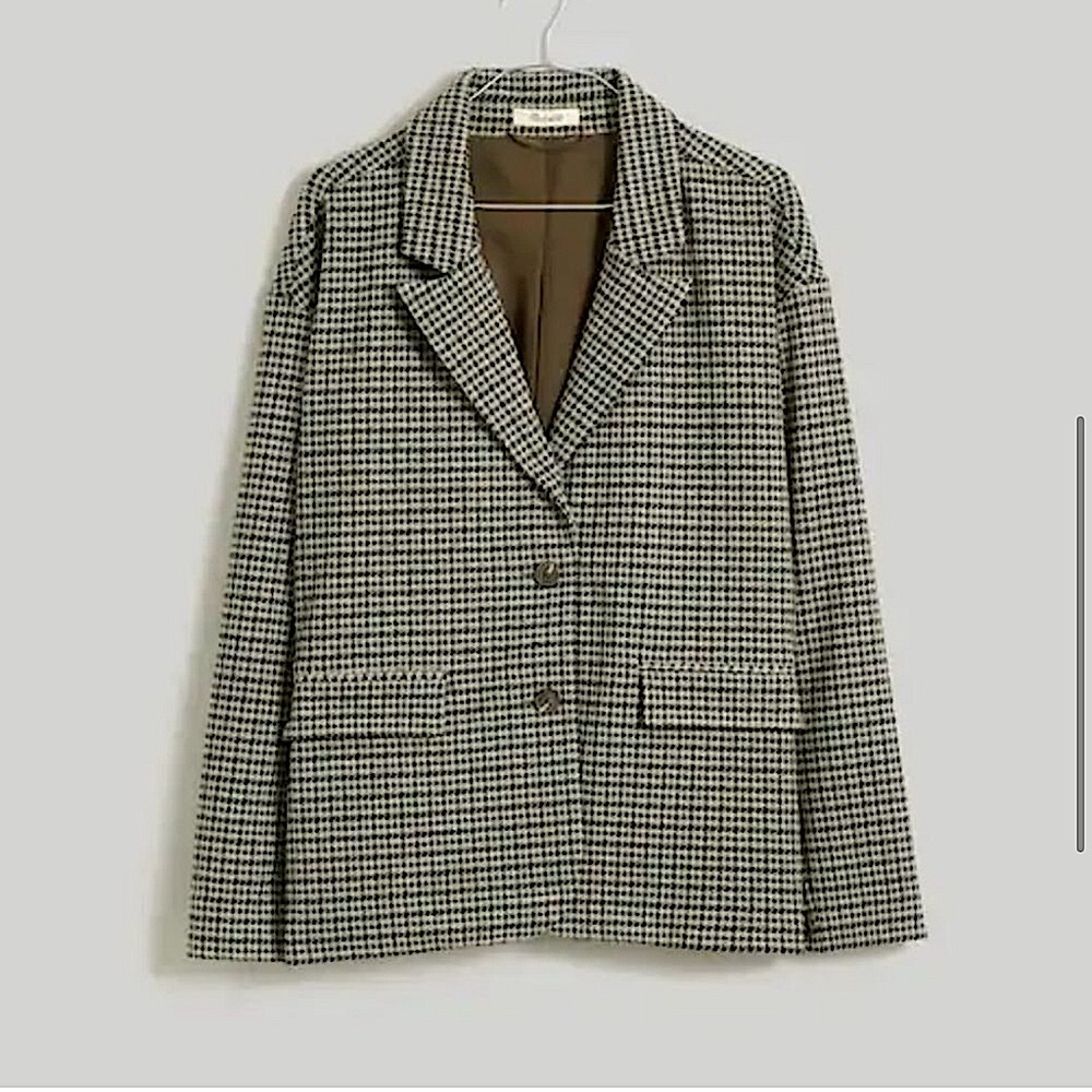NWT Madewell Oversized Houndstooth Blazer XXS